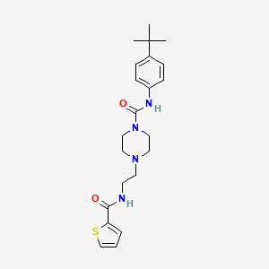 N-(4-(tert-butyl)phenyl)-4-(2-(thiophene-2-carboxamido)ethyl)piperazine-1-carboxamide