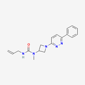 molecular formula C18H21N5O B2893232 1-Methyl-1-[1-(6-phenylpyridazin-3-yl)azetidin-3-yl]-3-prop-2-enylurea CAS No. 2380170-47-6