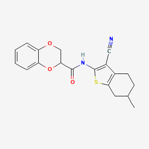 N-(3-cyano-6-methyl-4,5,6,7-tetrahydrobenzo[b]thiophen-2-yl)-2,3-dihydrobenzo[b][1,4]dioxine-2-carboxamide