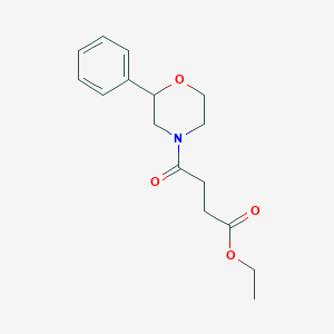 Ethyl 4-oxo-4-(2-phenylmorpholin-4-yl)butanoate