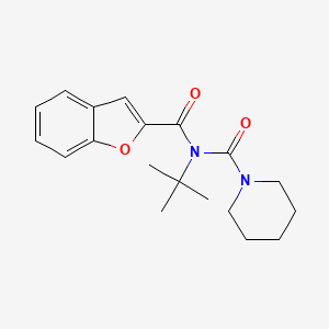 molecular formula C19H24N2O3 B2893303 N-(1-benzofuran-2-carbonyl)-N-tert-butylpiperidine-1-carboxamide CAS No. 899754-98-4