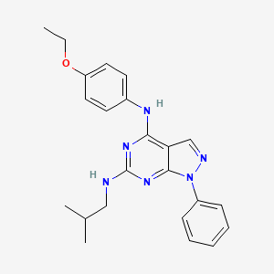 molecular formula C23H26N6O B2893359 N4-(4-ethoxyphenyl)-N6-(2-methylpropyl)-1-phenyl-1H-pyrazolo[3,4-d]pyrimidine-4,6-diamine CAS No. 955338-24-6