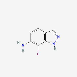 molecular formula C7H6FN3 B2893374 7-fluoro-1H-indazol-6-amine CAS No. 1892745-85-5