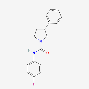 molecular formula C17H17FN2O B2893385 N-(4-fluorophenyl)-3-phenylpyrrolidine-1-carboxamide CAS No. 1210737-37-3