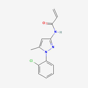 molecular formula C13H12ClN3O B2893400 N-[1-(2-Chlorophenyl)-5-methylpyrazol-3-yl]prop-2-enamide CAS No. 2305569-87-1