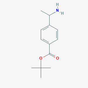 molecular formula C13H19NO2 B2893418 Tert-butyl 4-(1-aminoethyl)benzoate CAS No. 847729-02-6