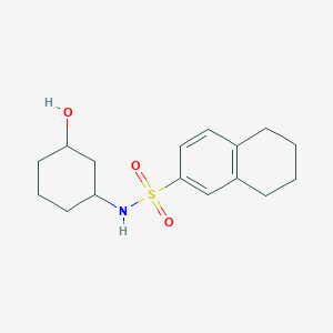 molecular formula C16H23NO3S B2893420 N-(3-hydroxycyclohexyl)-5,6,7,8-tetrahydronaphthalene-2-sulfonamide CAS No. 1396710-92-1