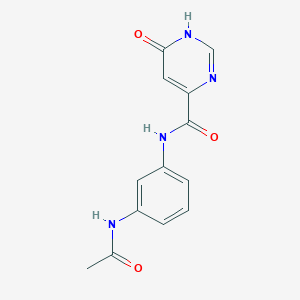 molecular formula C13H12N4O3 B2893446 N-(3-acetamidophenyl)-6-hydroxypyrimidine-4-carboxamide CAS No. 2034577-39-2