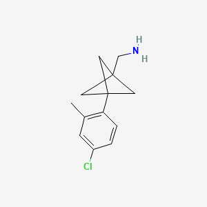 molecular formula C13H16ClN B2893447 [3-(4-Chloro-2-methylphenyl)-1-bicyclo[1.1.1]pentanyl]methanamine CAS No. 2287285-07-6