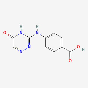 molecular formula C10H8N4O3 B2893455 4-[(5-oxo-4H-1,2,4-triazin-3-yl)amino]benzoic acid CAS No. 878733-17-6