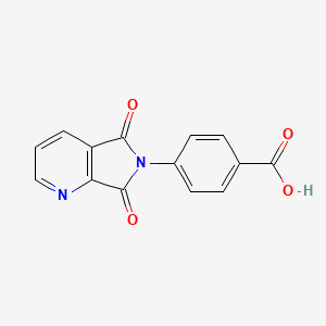 molecular formula C14H8N2O4 B2893546 4-(5,7-dioxo-5,7-dihydro-6H-pyrrolo[3,4-b]pyridin-6-yl)benzoic acid CAS No. 37458-42-7