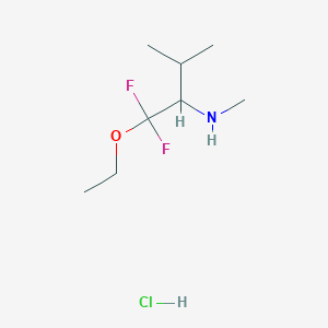 (1-Ethoxy-1,1-difluoro-3-methylbutan-2-yl)(methyl)amine hydrochloride