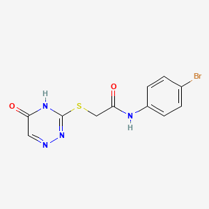 molecular formula C11H9BrN4O2S B2893579 N-(4-bromophenyl)-2-[(5-oxo-4,5-dihydro-1,2,4-triazin-3-yl)sulfanyl]acetamide CAS No. 872629-45-3