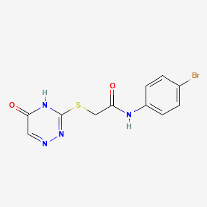N-(4-bromophenyl)-2-(5-oxo(4H-1,2,4-triazin-3-ylthio))acetamide