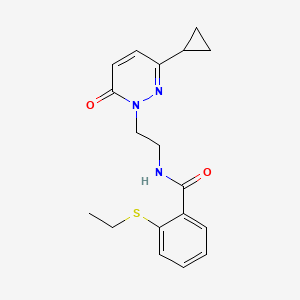 N-(2-(3-cyclopropyl-6-oxopyridazin-1(6H)-yl)ethyl)-2-(ethylthio)benzamide
