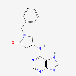 1-benzyl-4-[(7H-purin-6-yl)amino]pyrrolidin-2-one