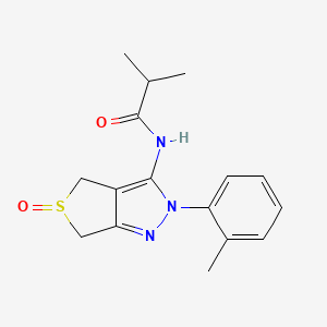 N-(5-oxido-2-(o-tolyl)-4,6-dihydro-2H-thieno[3,4-c]pyrazol-3-yl)isobutyramide