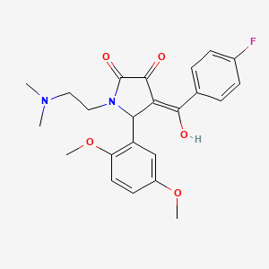 B2893625 5-(2,5-dimethoxyphenyl)-1-(2-(dimethylamino)ethyl)-4-(4-fluorobenzoyl)-3-hydroxy-1H-pyrrol-2(5H)-one CAS No. 636988-91-5