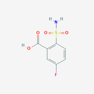 molecular formula C7H6FNO4S B2893626 5-Fluoro-2-sulfamoylbenzoic acid CAS No. 716359-66-9