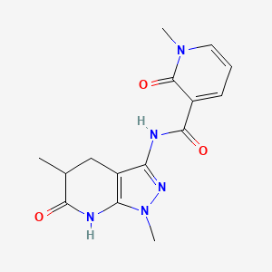 molecular formula C15H17N5O3 B2893627 N-(1,5-dimethyl-6-oxo-4,5,6,7-tetrahydro-1H-pyrazolo[3,4-b]pyridin-3-yl)-1-methyl-2-oxo-1,2-dihydropyridine-3-carboxamide CAS No. 1206997-76-3