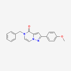 molecular formula C20H17N3O2 B2893640 5-benzyl-2-(4-methoxyphenyl)pyrazolo[1,5-a]pyrazin-4(5H)-one CAS No. 1358758-02-7