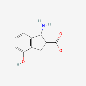 molecular formula C11H13NO3 B2893641 Methyl 1-amino-4-hydroxy-2,3-dihydro-1H-indene-2-carboxylate CAS No. 1890542-71-8