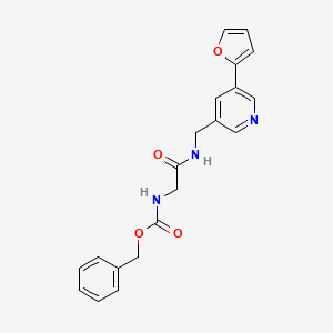molecular formula C20H19N3O4 B2893647 Benzyl (2-(((5-(furan-2-yl)pyridin-3-yl)methyl)amino)-2-oxoethyl)carbamate CAS No. 2034519-16-7