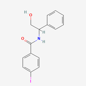 molecular formula C15H14INO2 B2893653 N-(2-hydroxy-1-phenylethyl)-4-iodobenzenecarboxamide CAS No. 478040-58-3