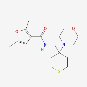 2,5-Dimethyl-N-[(4-morpholin-4-ylthian-4-yl)methyl]furan-3-carboxamide
