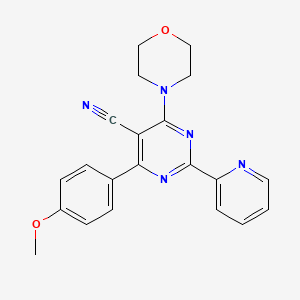 4-(4-Methoxyphenyl)-6-morpholino-2-(2-pyridinyl)-5-pyrimidinecarbonitrile