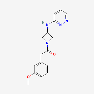 2-(3-Methoxyphenyl)-1-{3-[(pyridazin-3-yl)amino]azetidin-1-yl}ethan-1-one