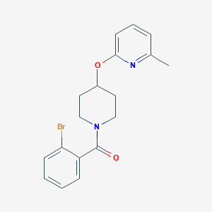molecular formula C18H19BrN2O2 B2893663 (2-Bromophenyl)(4-((6-methylpyridin-2-yl)oxy)piperidin-1-yl)methanone CAS No. 1797596-82-7