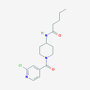 molecular formula C16H22ClN3O2 B2893671 N-[1-(2-chloropyridine-4-carbonyl)piperidin-4-yl]pentanamide CAS No. 1241159-54-5