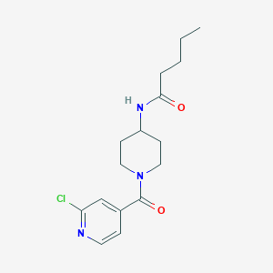 N-[1-(2-chloropyridine-4-carbonyl)piperidin-4-yl]pentanamide