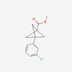 molecular formula C13H13ClO2 B2893675 Methyl 3-(3-chlorophenyl)bicyclo[1.1.1]pentane-1-carboxylate CAS No. 131515-50-9