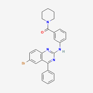 (3-((6-Bromo-4-phenylquinazolin-2-yl)amino)phenyl)(piperidin-1-yl)methanone
