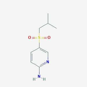 molecular formula C9H14N2O2S B2893681 5-(2-Methylpropylsulfonyl)pyridin-2-amine CAS No. 2167072-13-9