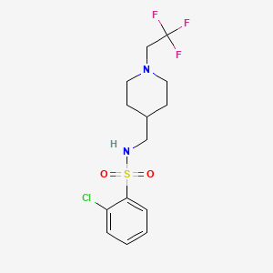 2-Chloro-N-[[1-(2,2,2-trifluoroethyl)piperidin-4-yl]methyl]benzenesulfonamide