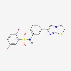 B2893711 N-(3-(2,3-dihydroimidazo[2,1-b]thiazol-6-yl)phenyl)-2,5-difluorobenzenesulfonamide CAS No. 893970-54-2