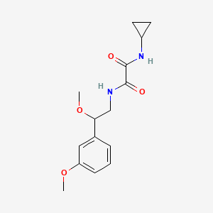 molecular formula C15H20N2O4 B2893775 N1-cyclopropyl-N2-(2-methoxy-2-(3-methoxyphenyl)ethyl)oxalamide CAS No. 1797355-46-4