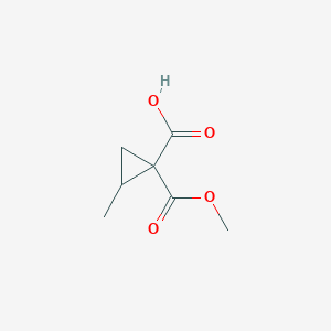 molecular formula C7H10O4 B2893792 1-(Methoxycarbonyl)-2-methylcyclopropane-1-carboxylic acid CAS No. 1101485-17-9