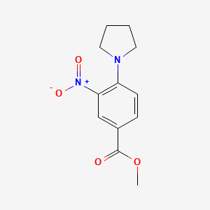 molecular formula C12H14N2O4 B2893795 Methyl 3-nitro-4-(pyrrolidin-1-yl)benzoate CAS No. 91567-80-5