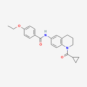 molecular formula C22H24N2O3 B2893939 N-(1-cyclopropanecarbonyl-1,2,3,4-tetrahydroquinolin-6-yl)-4-ethoxybenzamide CAS No. 946367-27-7