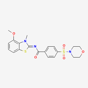 B2893945 (E)-N-(4-methoxy-3-methylbenzo[d]thiazol-2(3H)-ylidene)-4-(morpholinosulfonyl)benzamide CAS No. 398999-89-8