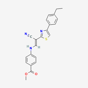 (E)-methyl 4-((2-cyano-2-(4-(4-ethylphenyl)thiazol-2-yl)vinyl)amino)benzoate