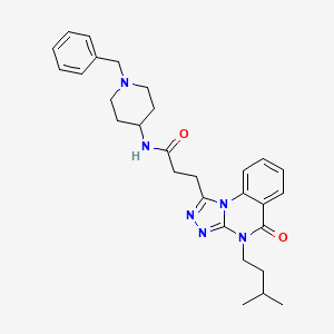 molecular formula C29H36N6O2 B2893951 N-(1-benzylpiperidin-4-yl)-3-[4-(3-methylbutyl)-5-oxo-4H,5H-[1,2,4]triazolo[4,3-a]quinazolin-1-yl]propanamide CAS No. 902931-45-7