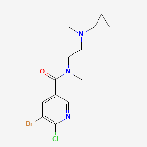 5-bromo-6-chloro-N-{2-[cyclopropyl(methyl)amino]ethyl}-N-methylpyridine-3-carboxamide