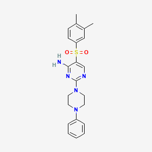 5-((3,4-Dimethylphenyl)sulfonyl)-2-(4-phenylpiperazin-1-yl)pyrimidin-4-amine