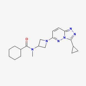 N-(1-(3-cyclopropyl-[1,2,4]triazolo[4,3-b]pyridazin-6-yl)azetidin-3-yl)-N-methylcyclohexanecarboxamide