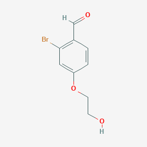 molecular formula C9H9BrO3 B2893962 2-Bromo-4-(2-hydroxyethoxy)benzaldehyde CAS No. 923191-42-8